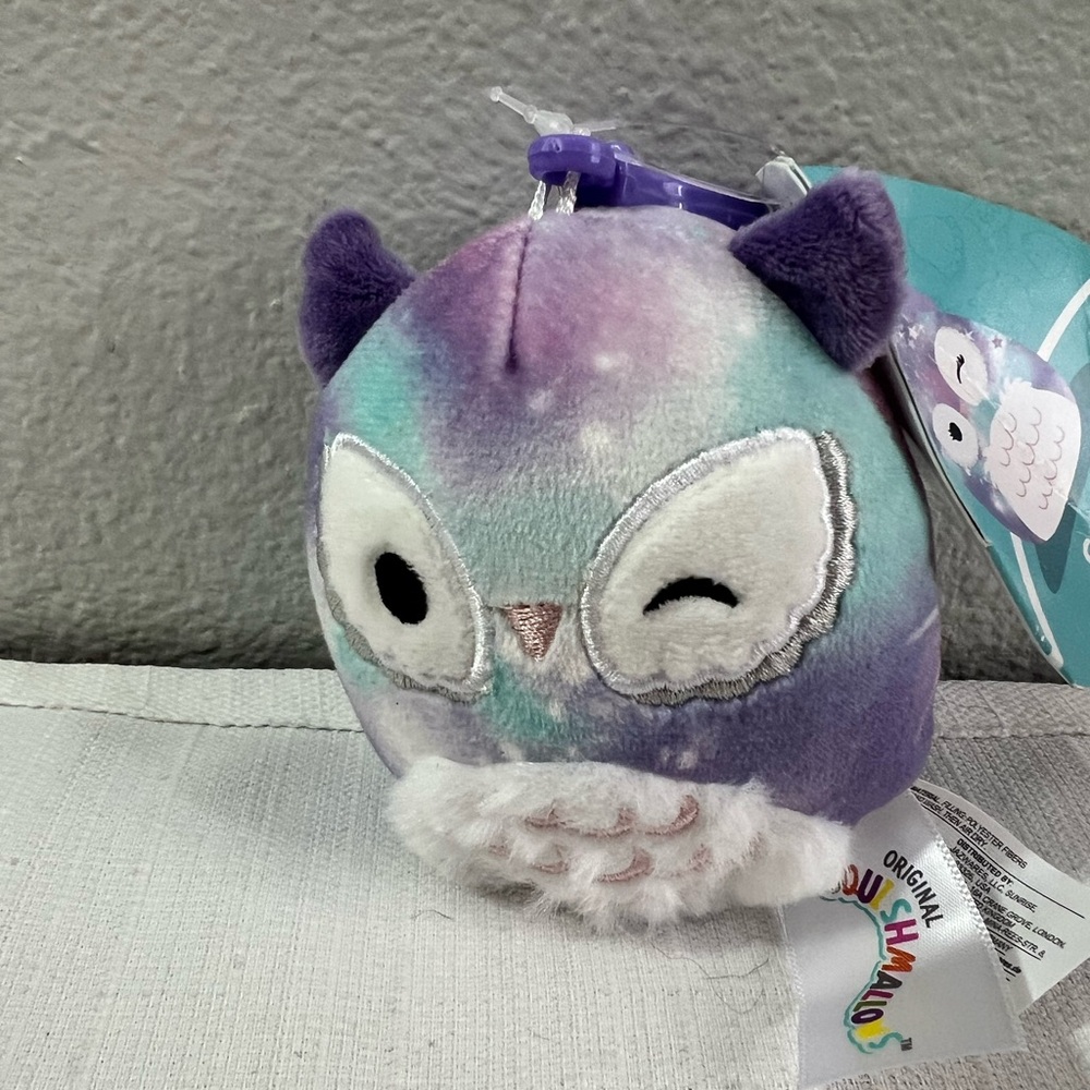 Solina squishmallow Plush Owl Keychain‎